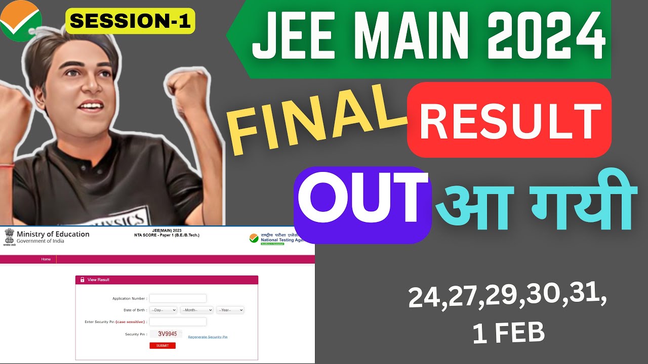 JEE MAIN 2024 Result OUT  Finaly 📣 SCORE CARD Released #jeemain - 2024 #jeeresult