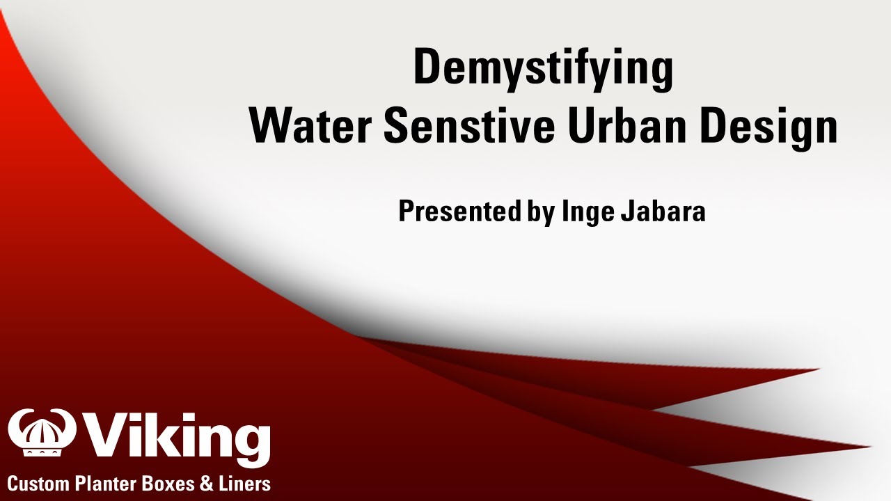 Demystifying Water Sensitive Urban Design