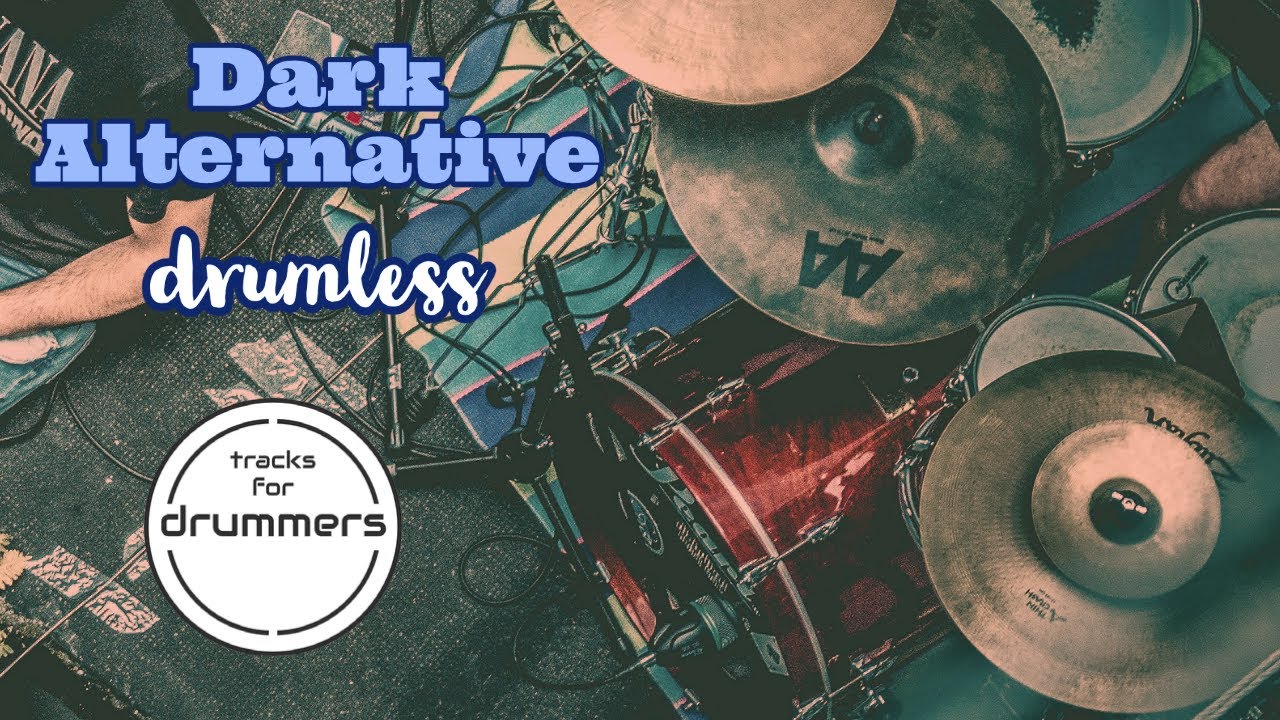 Drumless Alternative Rock// Dark Slow Backing Track for Drums