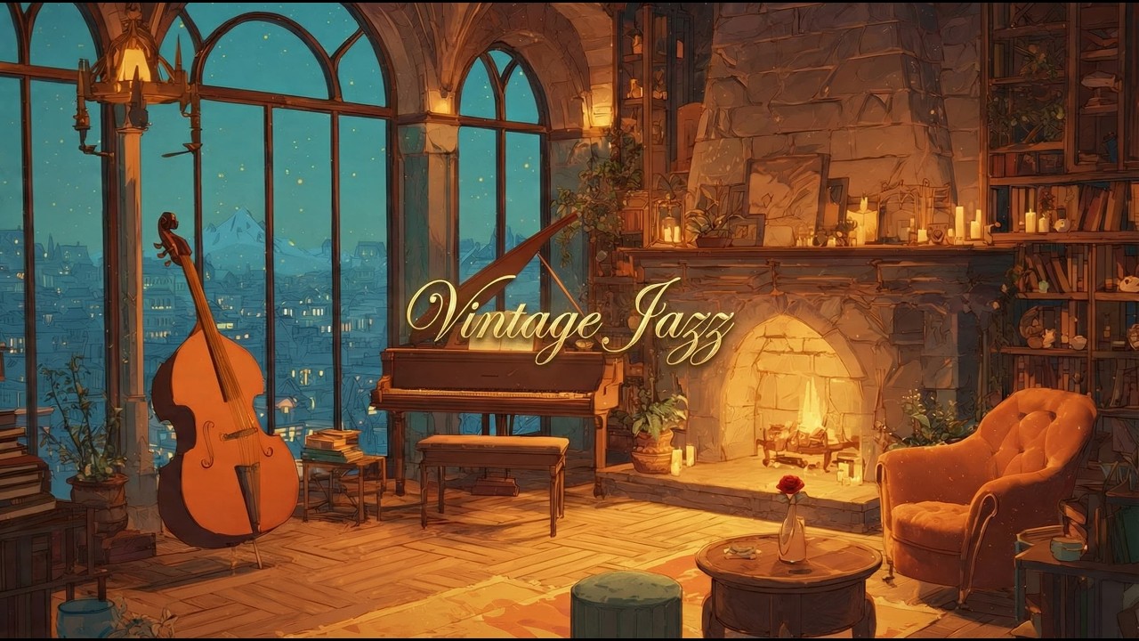 Vintage Jazz Lounge 🎷 Cozy Piano & Upright Bass for Relaxing Nights