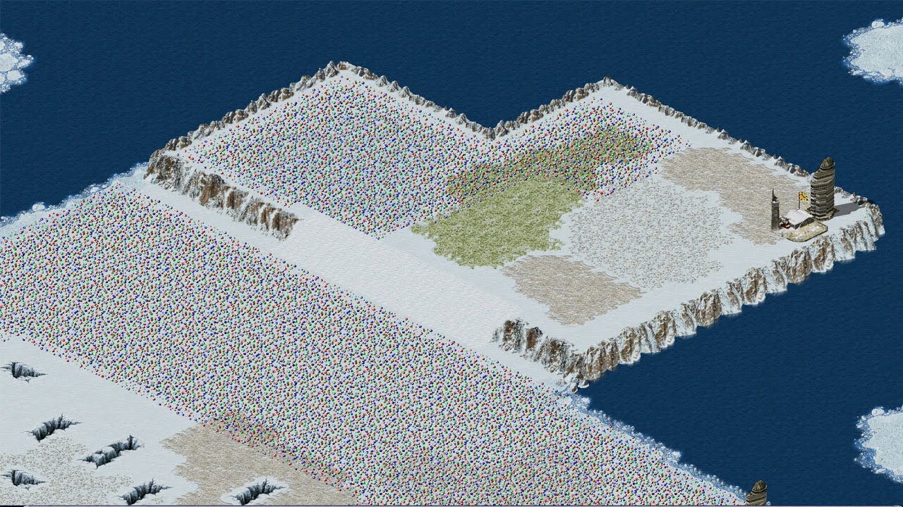 Red Alert 2 | Yuri's Revenge | 7 vs 1 | Extra hard AI | isla de helada