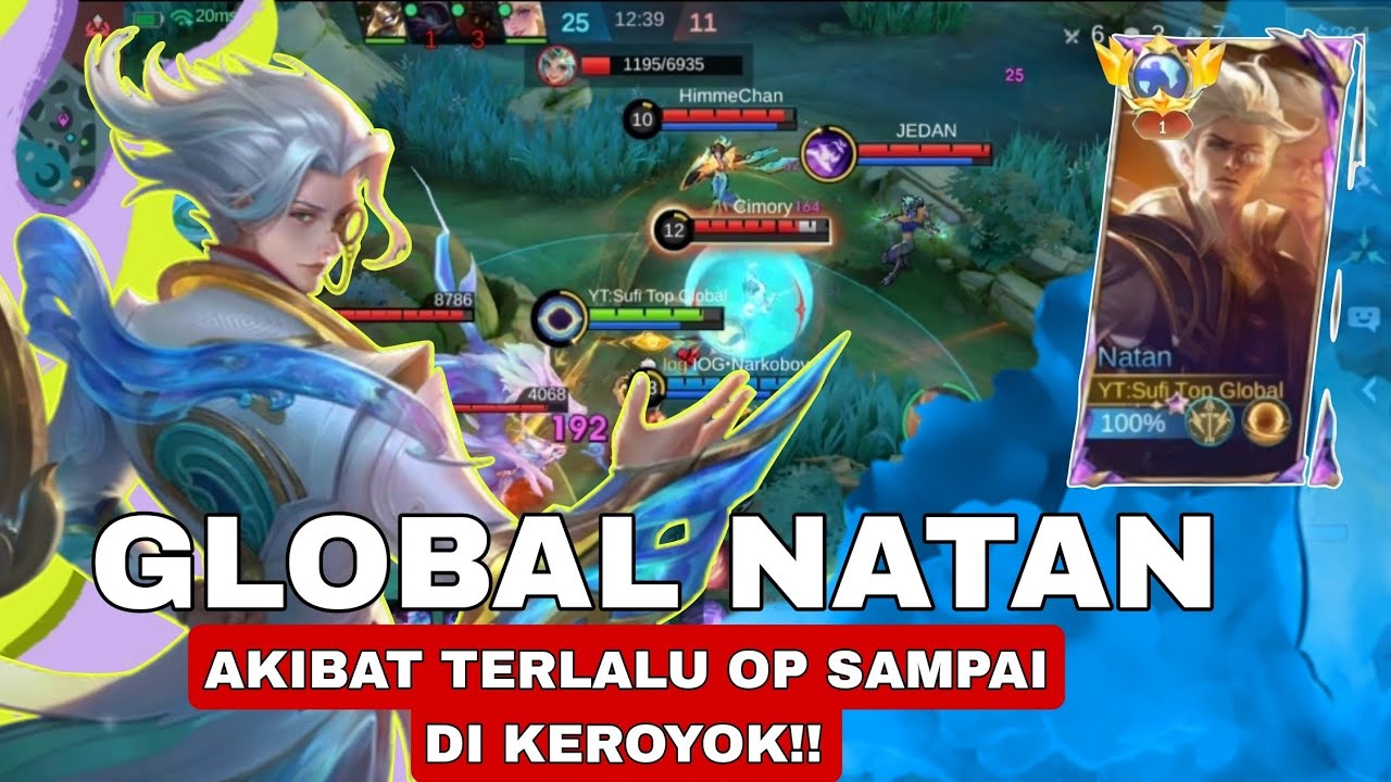PERFECT GAMEPLAY! CARA FARMING PAKE NATAN DI GLORY !! EX GLOBAL NATAN MOBILE LEGENDS !!
