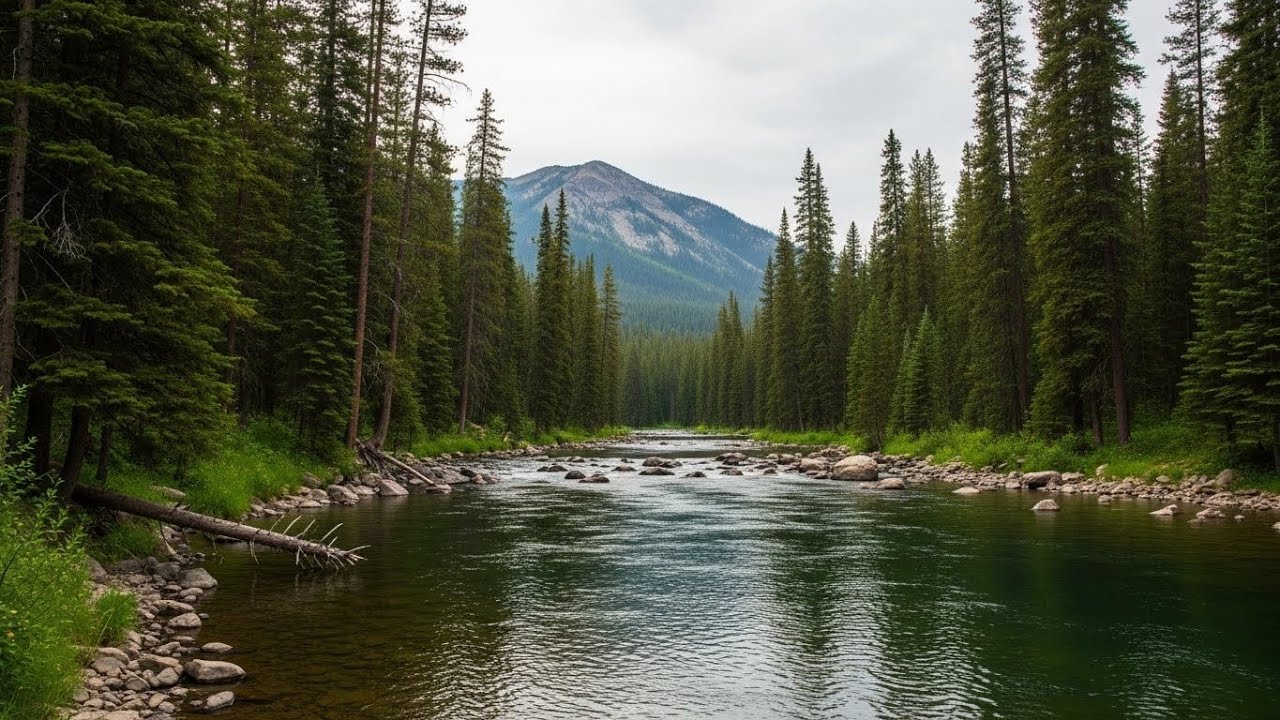 Peaceful Forest River 🌲🌊 Natural Ambience for Deep Sleep and Stress Relief #2766