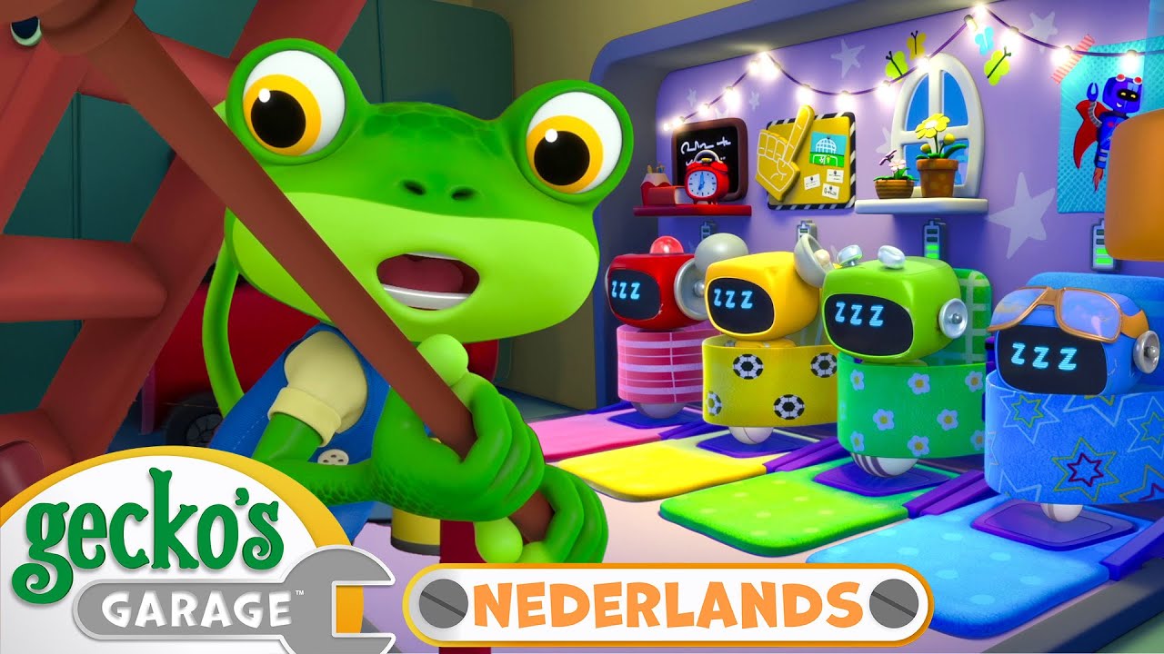 Slapende reparaties 😴 | Gecko's Garage | Moonbug Kids Nederlands - Kindertekenfilms