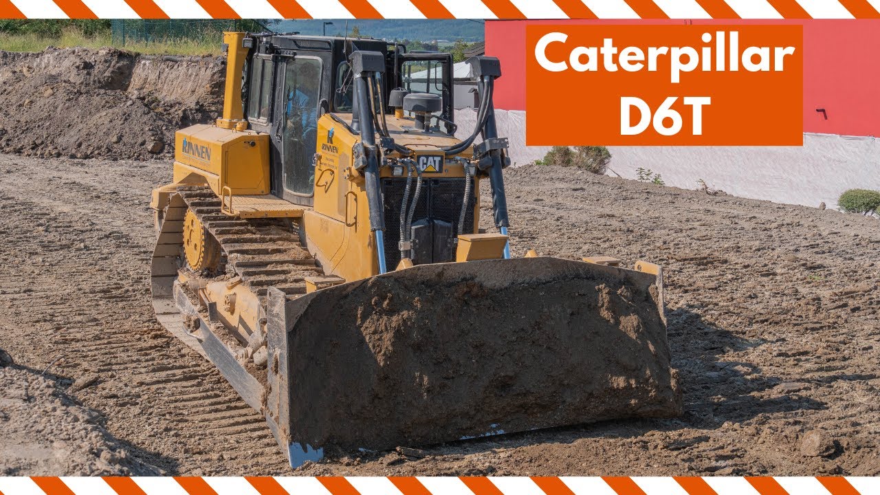 Caterpillar D6T dozer pushing up dirt in Luxembourg