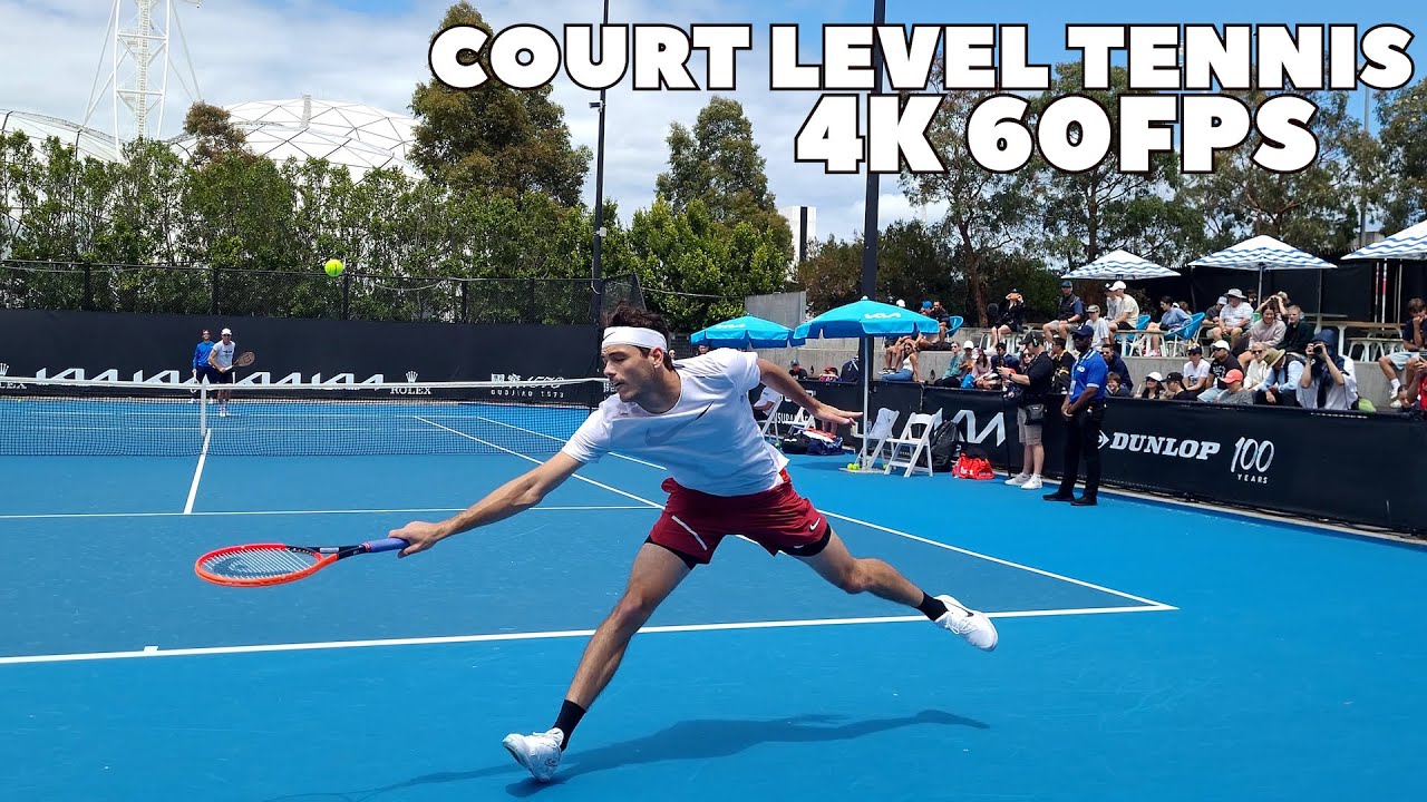 Taylor Fritz Court Level Practice 2023 With Roberto Bautista Agut | (4K 60FPS)