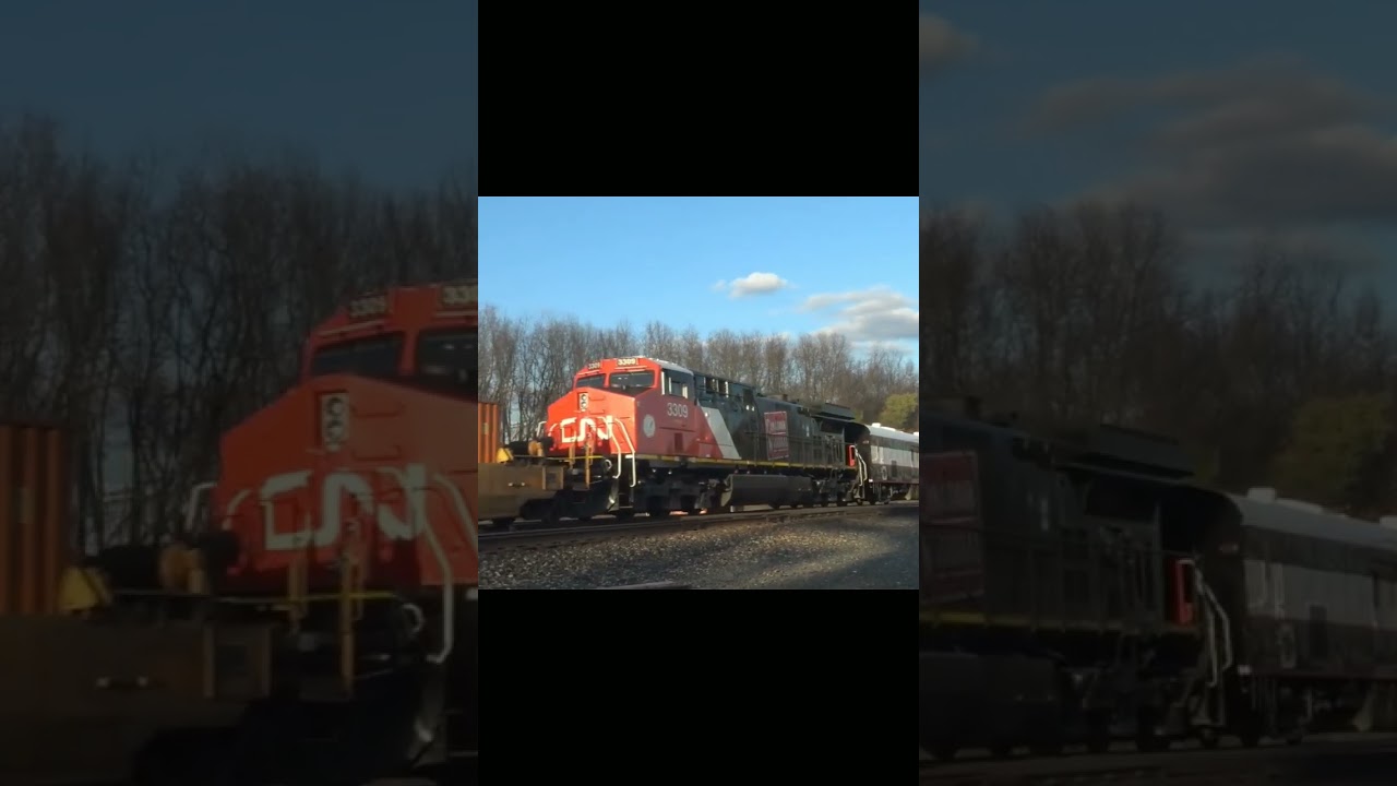 A rather odd way to end a stack train. #train #railroad #patstrainvideos #trains