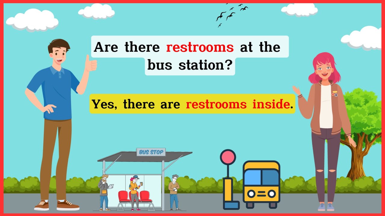 English Conversations Practice (Bus Station)🎉Common English Questions and Answers for beginners