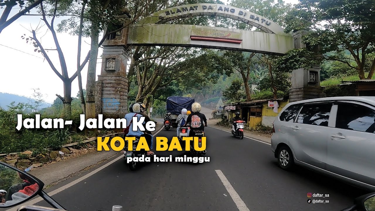 kondisi Jalan KOTA BATU MALANG // pada hari minggu