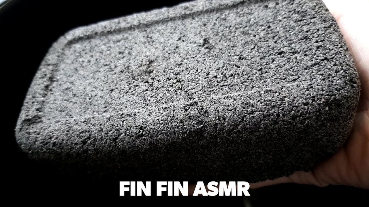 ASMR : Crumbling Charcoal + Black Pumice + Cement Mix #328