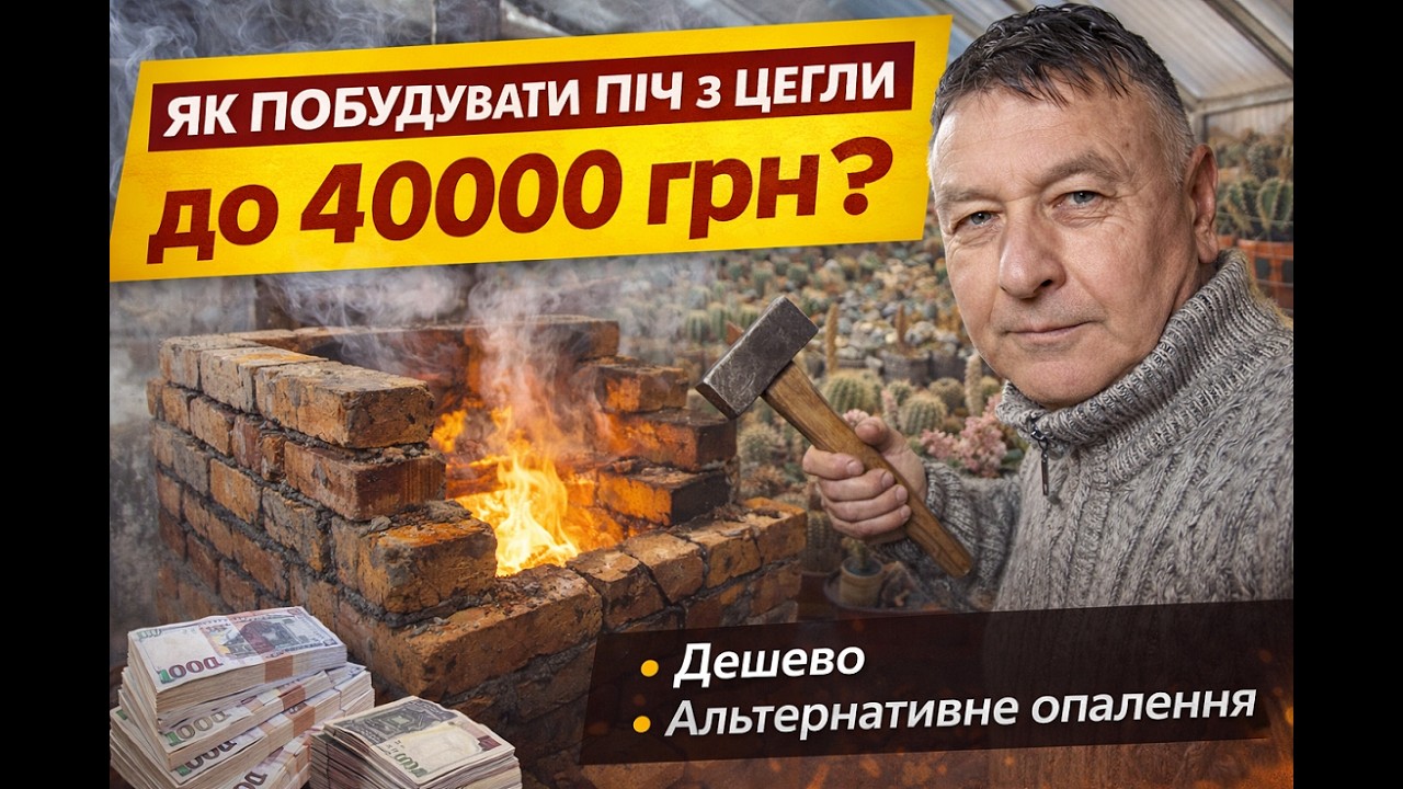 Як я зробив опалення БЕЗ ГАЗУ і зекономив тисячі 💰 Піч своїми руками. Дешево з вживаної цегли.