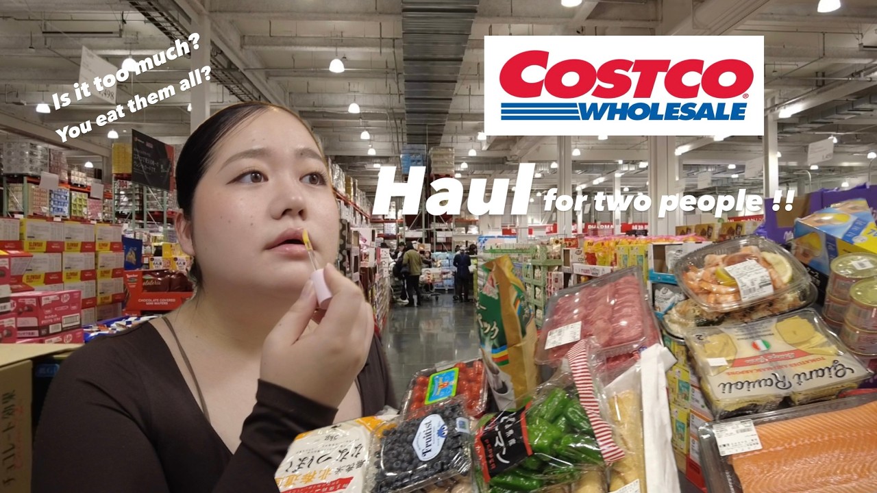 【Vlog】COSTCO HAUL for two!! 2 Weeks of Groceries🛒 2人暮らしなのにコストコでショッピング！２週間分の食料🛒