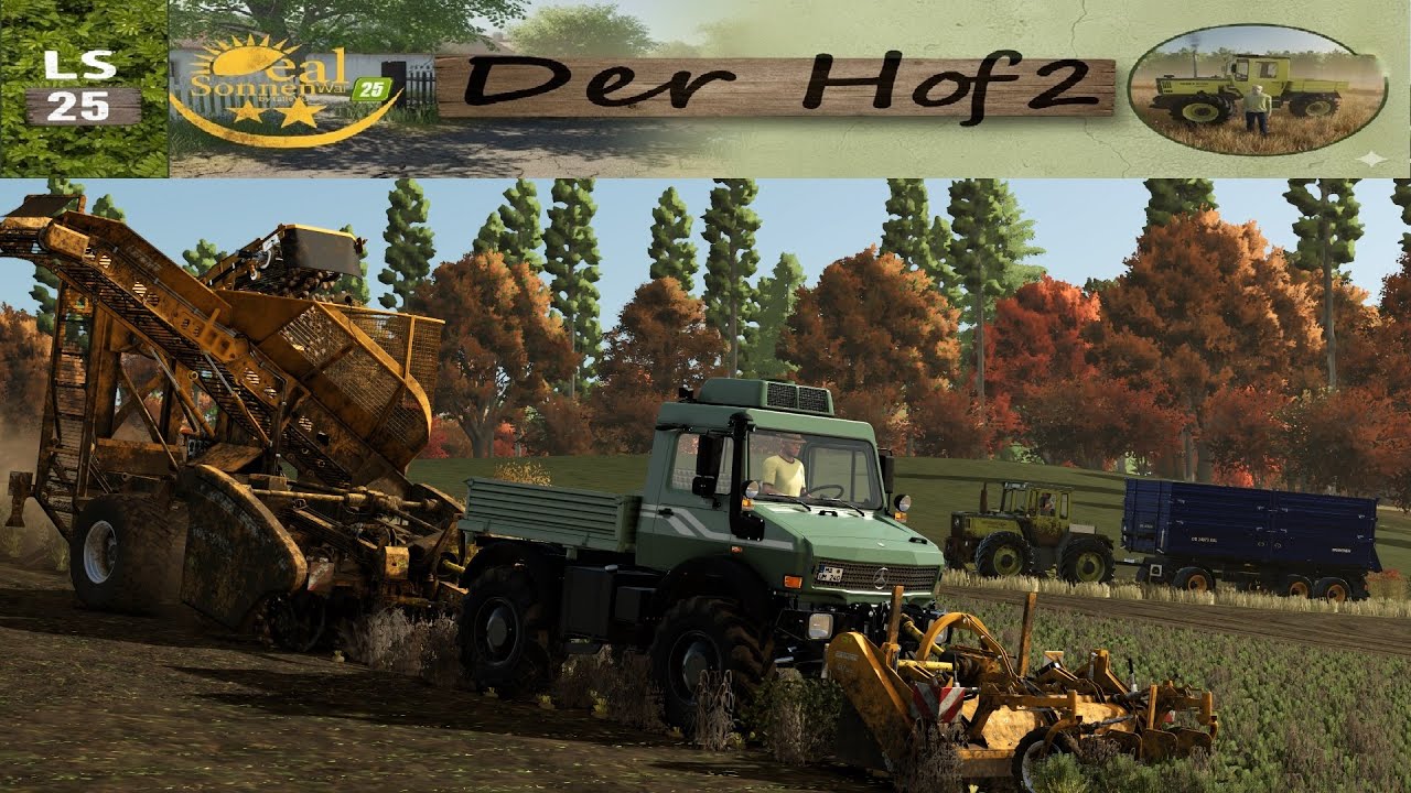 LS25 Der Hof 2  #155 Rübenernte geht weiter aber mit dem Unimog 2400 & Grimme Rootster 604
