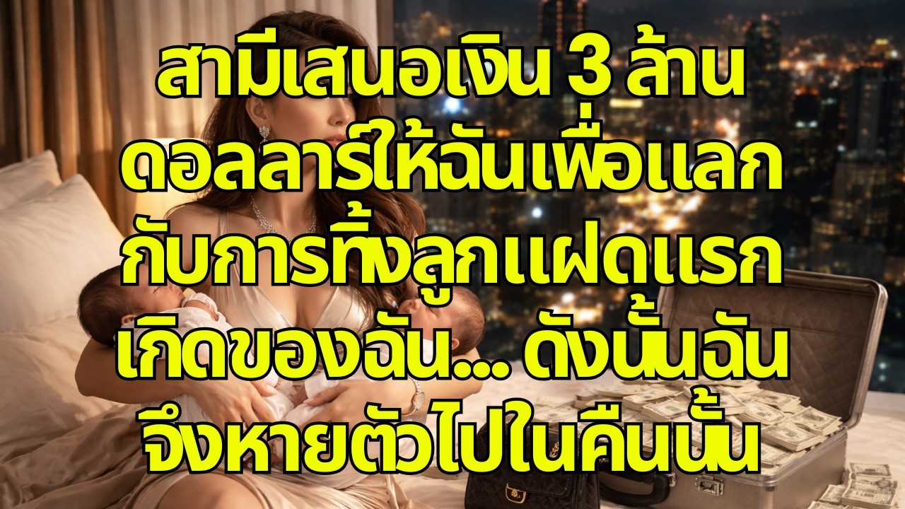 สามีเสนอเงิน 3 ล้านดอลลาร์ให้ฉันเพื่อแลกกับการทิ้งลูกแฝดแรกเกิดของฉัน... ดังนั้นฉันจึงหายตัวไปในคืนน