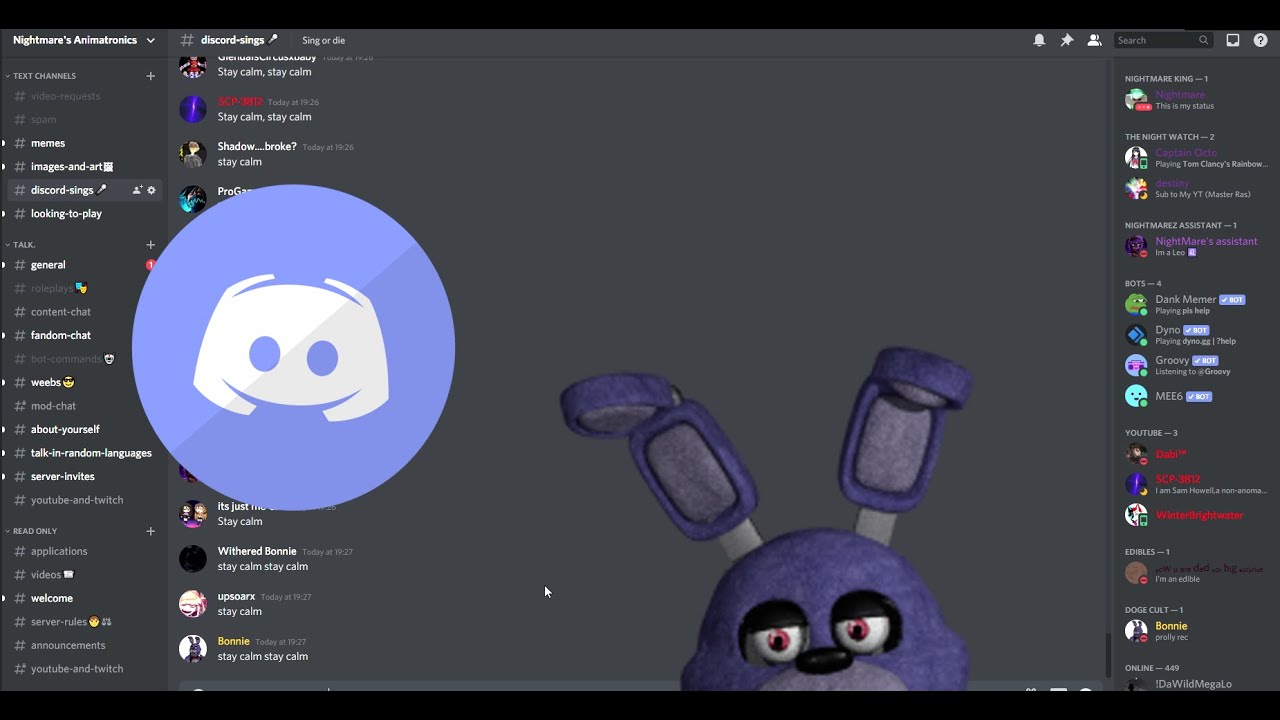 DISCORD SINGS STAY CALM (HORRIBLY)