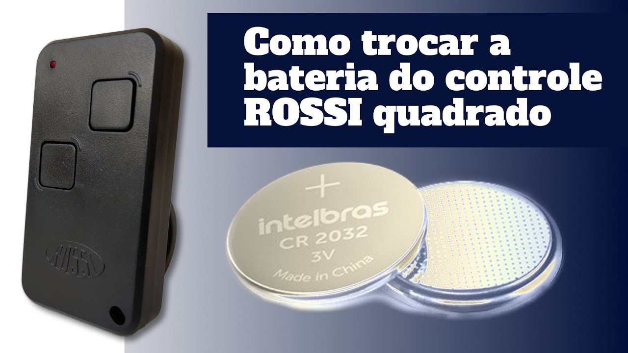 COMO TROCAR BATERIA 🔋 - Controle Rossi Quadrado CR 2032