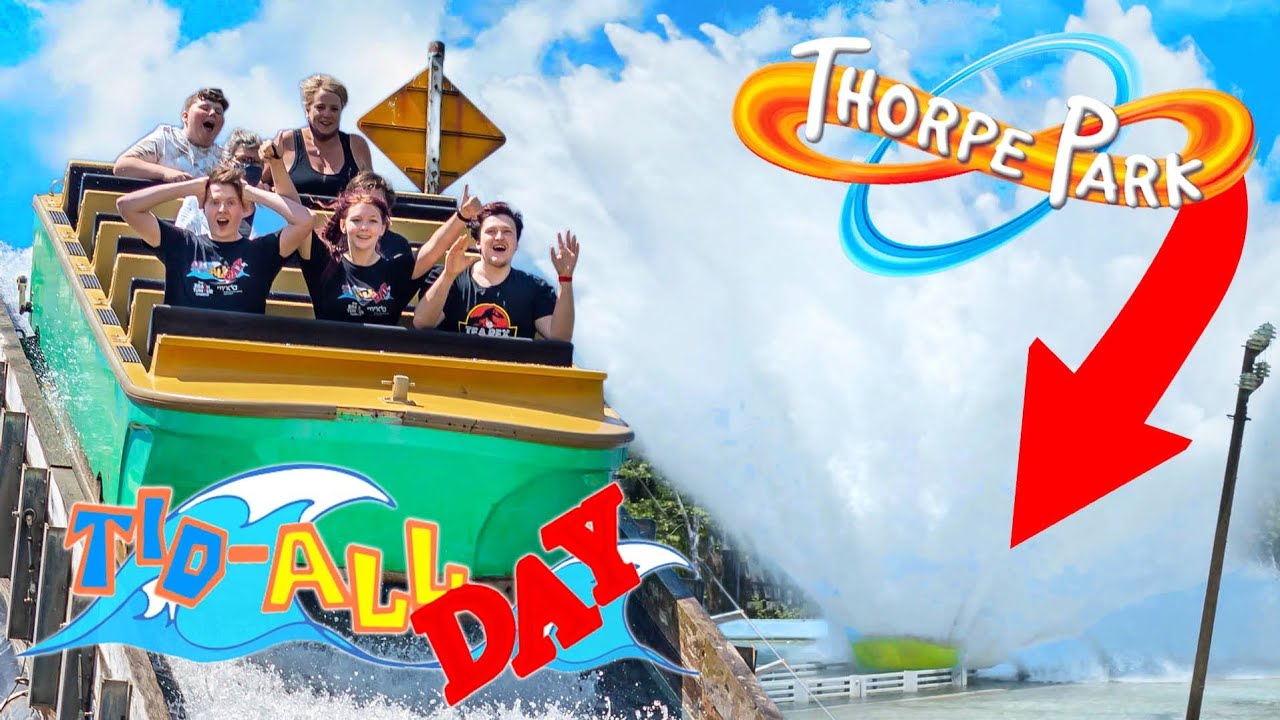 Riding TIDAL WAVE ALL DAY LONG at Thorpe Park!!