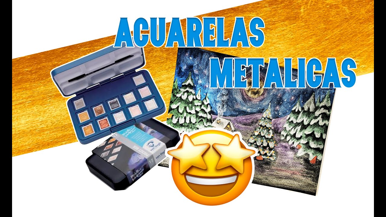 Probando Acuarelas Metálicas!!! 😍🎨