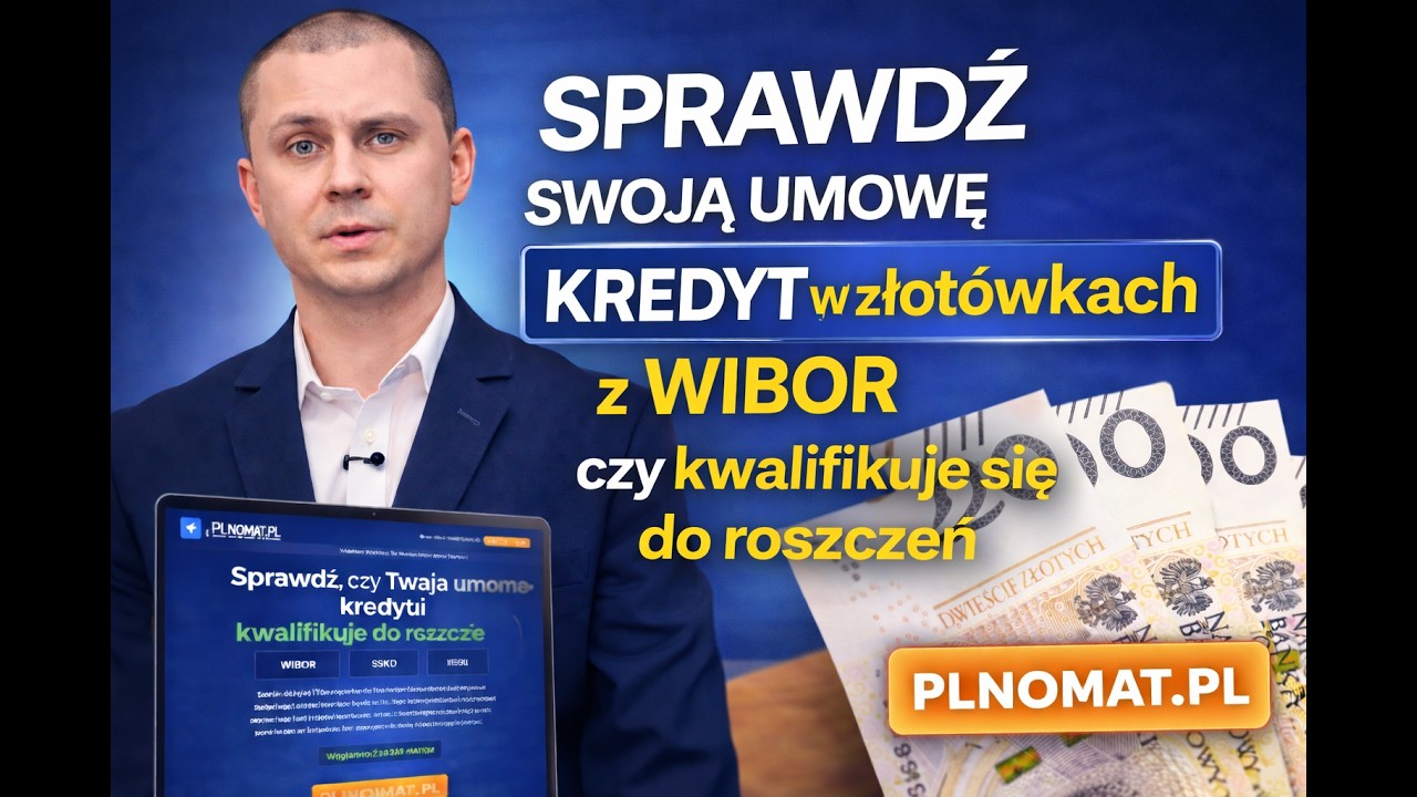 WIBOR i kredyty w złot&oacute;wkach - Sprawdź Twoja umowa i ile możesz zyskać. PLNOMAT.PL Bezpłatna Analiza