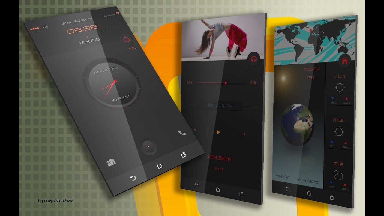 Update!!Homescreen for Zooper Widget Pro [Dark Evil]
