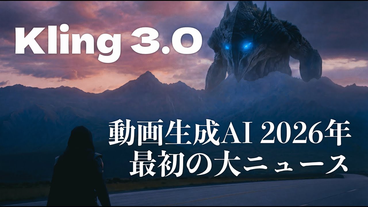 【動画生成AI】Kling 3.0 近日公開！2026年最初の革命的アップデートで映像制作はどう変わる？徹底予想＆現行モデル検証