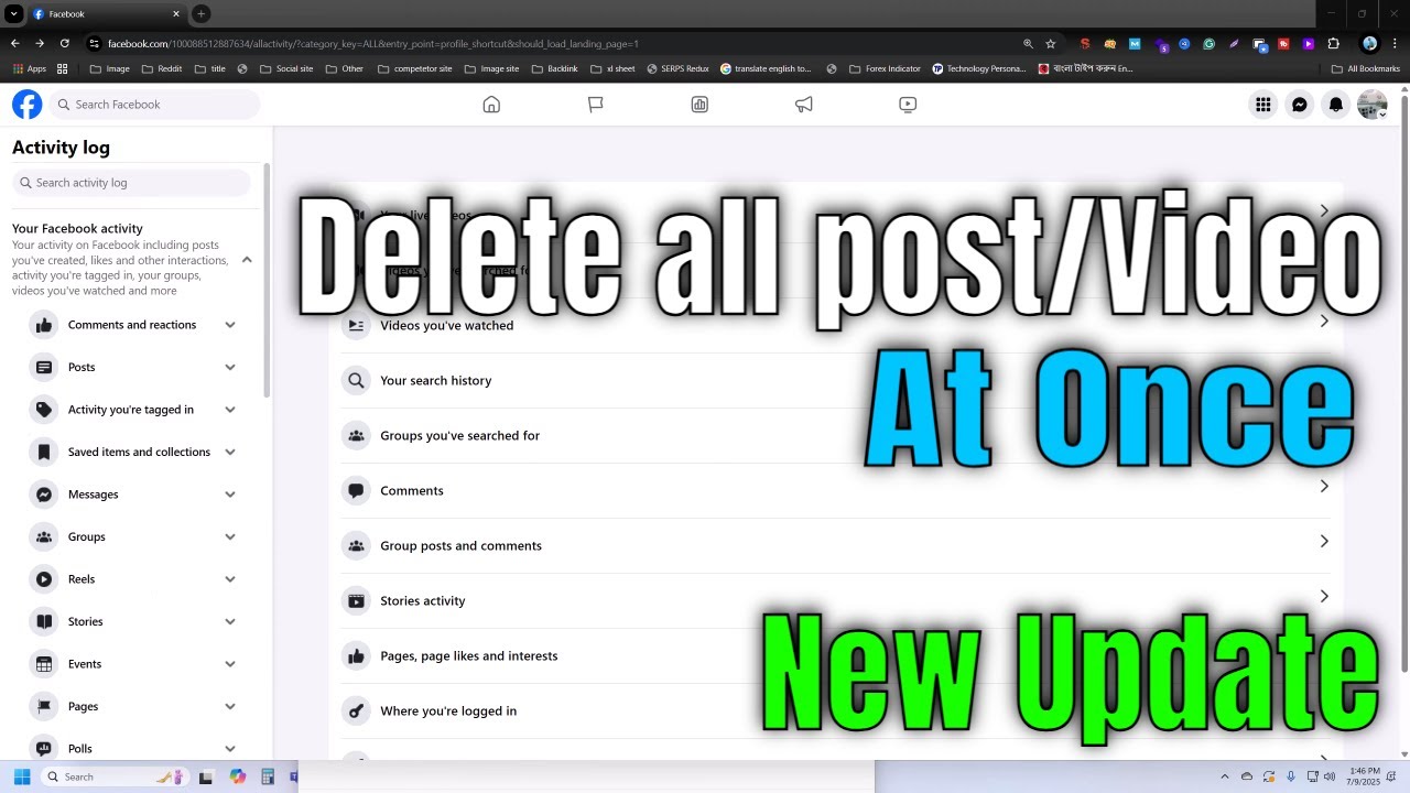 How to delete all post from Facebook page at once (Facebook New Update)