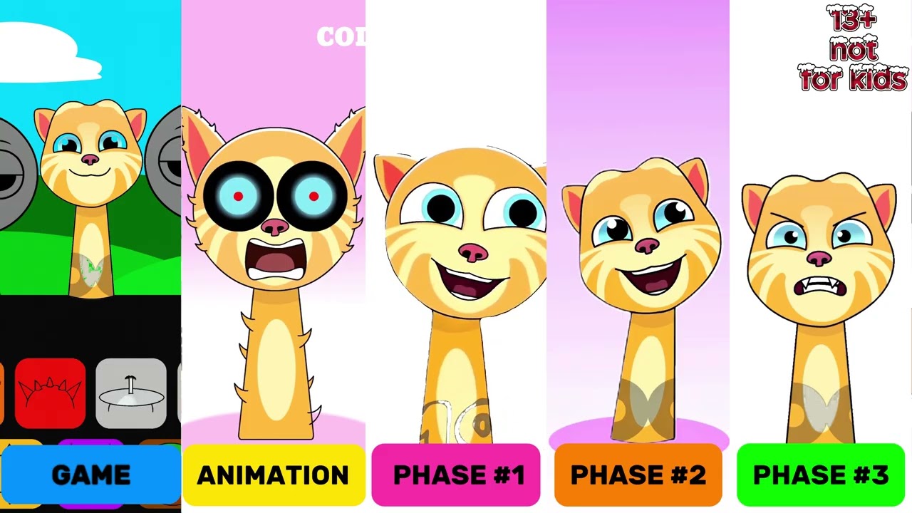 Sprunki OC: Ginger 🐱 Game,Animation,Phase1,Phase2,Phase3
