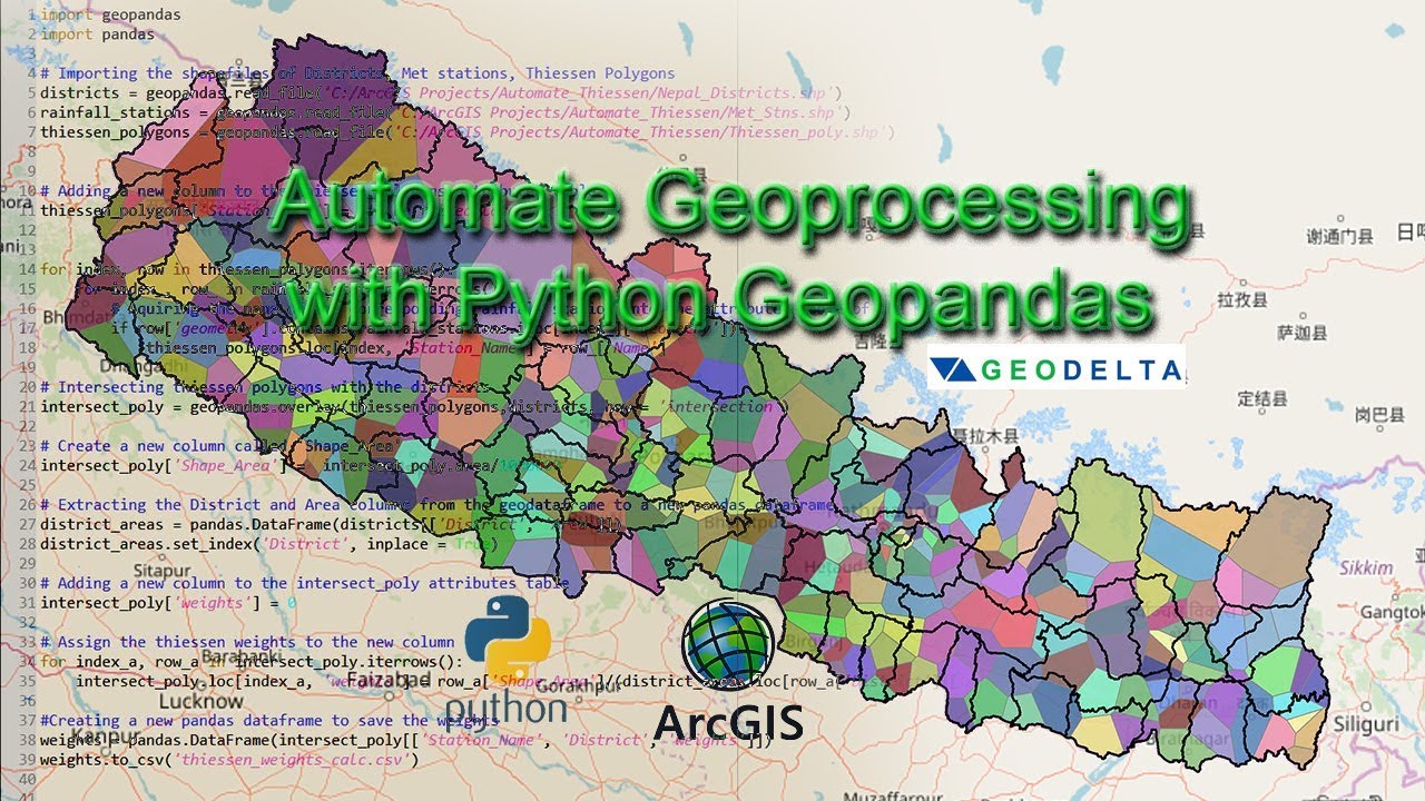 Automating Geo-processing tasks with GeoPandas and Python Scripting (Thiessen Weights Computation)