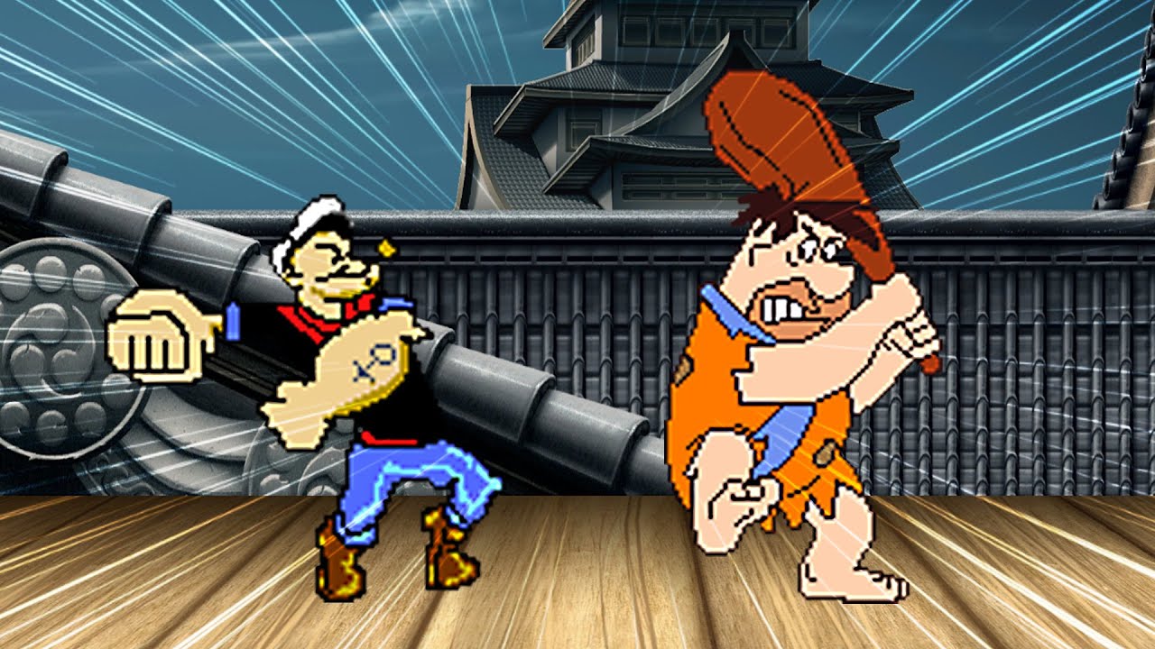 POPEYE vs FRED FLINTSTONE - HIGH LEVEL INSANE FIGHT!