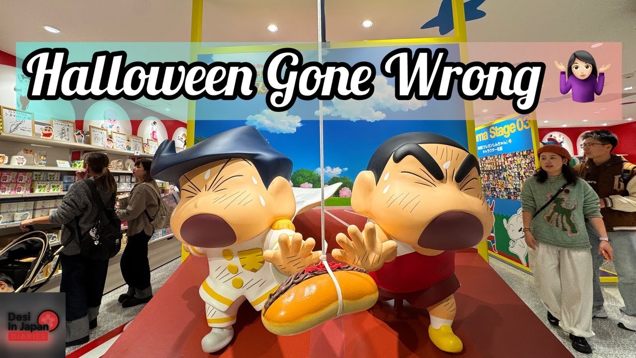 Tokyo Halloween Cancelled 😭 Shinchan Saved Us! #japan #japanvlog #dailyvlog