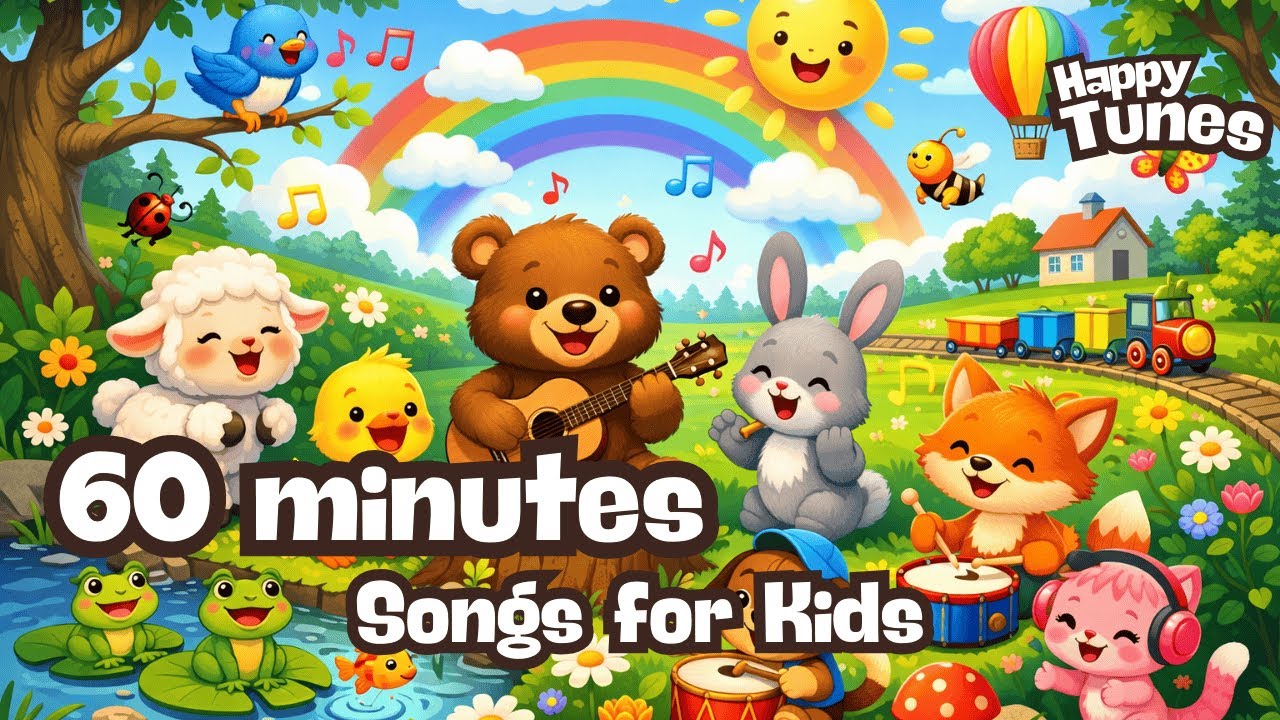 🎵 Happy Tunes — 60 minutes - Kids Songs Compilation 🎶 | Fun Nursery Rhymes for Toddlers & Preschool