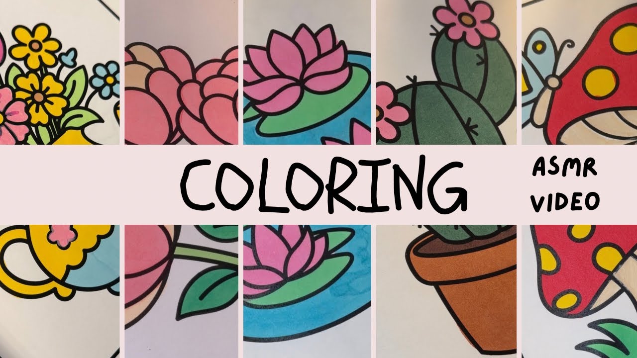 Slow Marker Coloring Sounds 🌙 No Talking ASMR