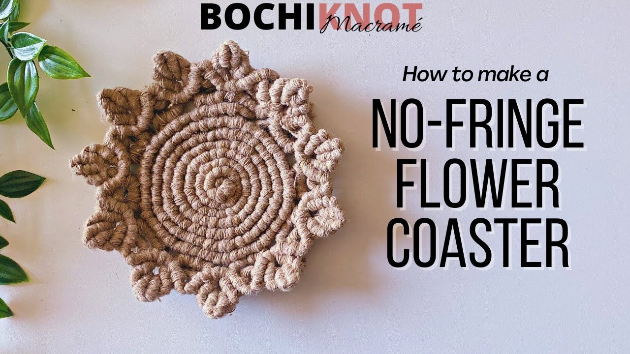 No-Fringe Flower Coaster Using an Intricate Macrame Techniques | Intermediate DIY Tutorial