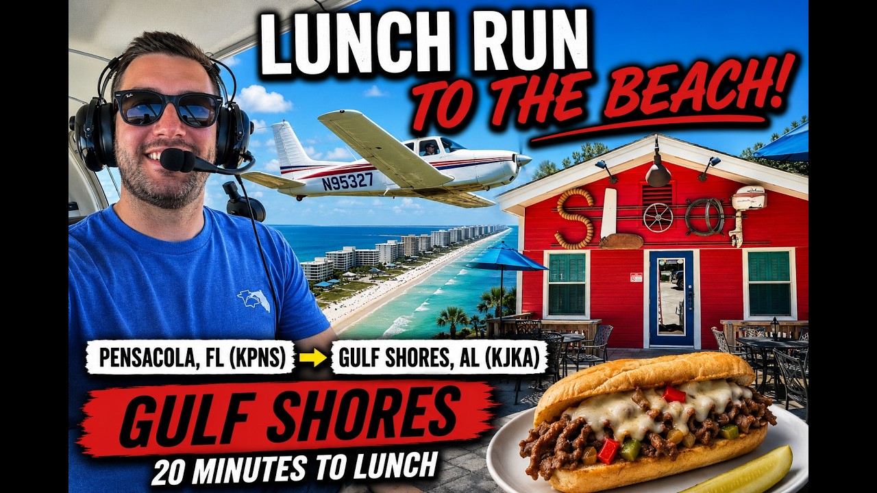 Flying to my FIRST $100 Lunch! | Milton FL (2R4) to Gulf Shores (KJKA)