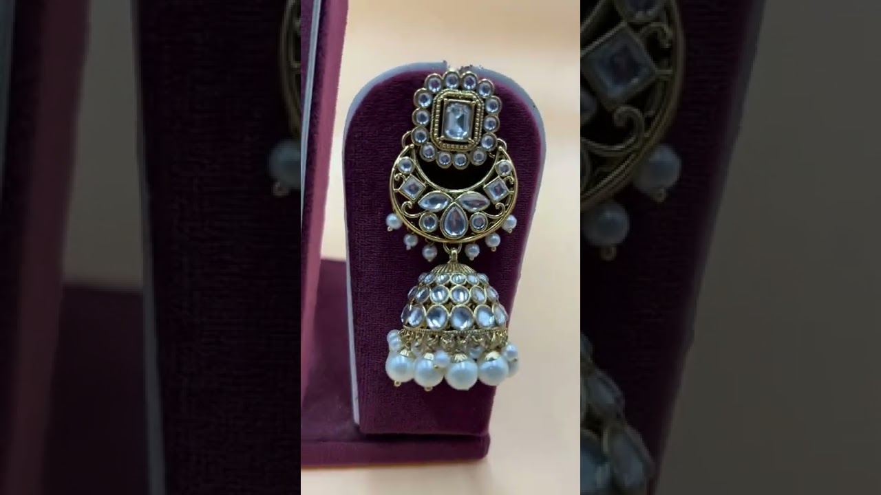 Pearl Gold Tone Kundan Semi Bridal Set | Semi 21