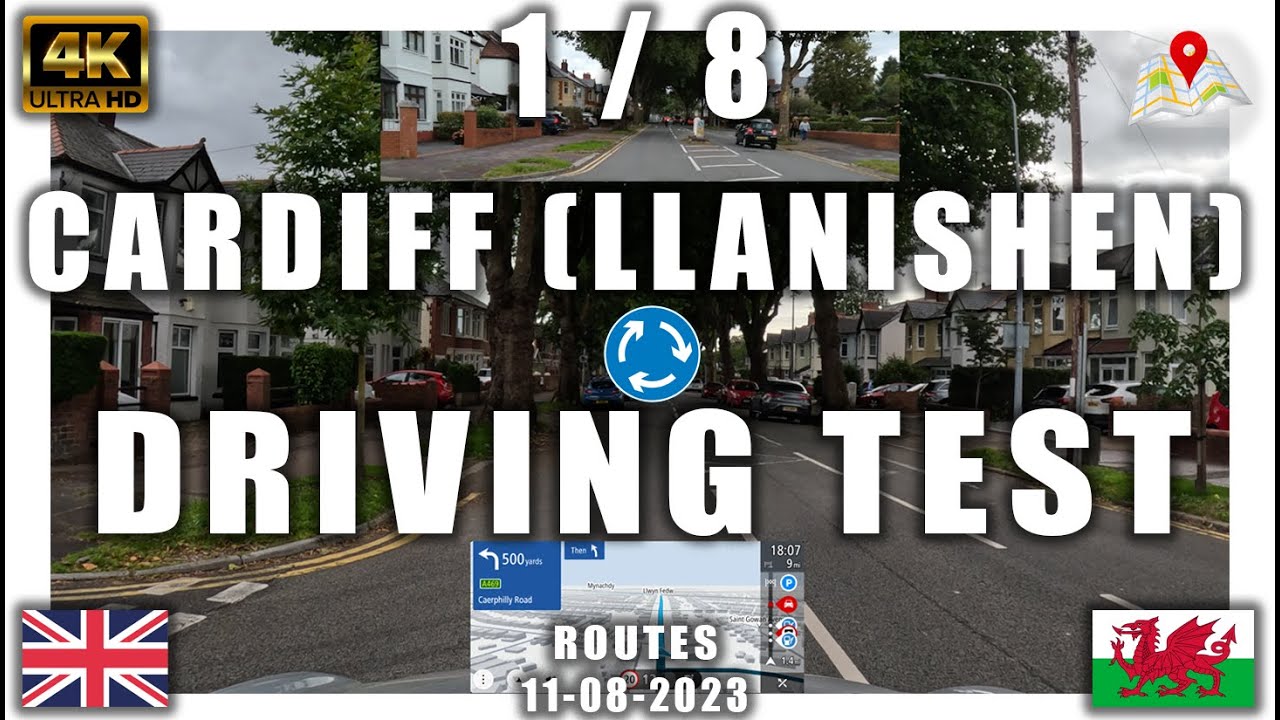 Driving Test Routes Cardiff (Llanishen) #1 with Sat Nav