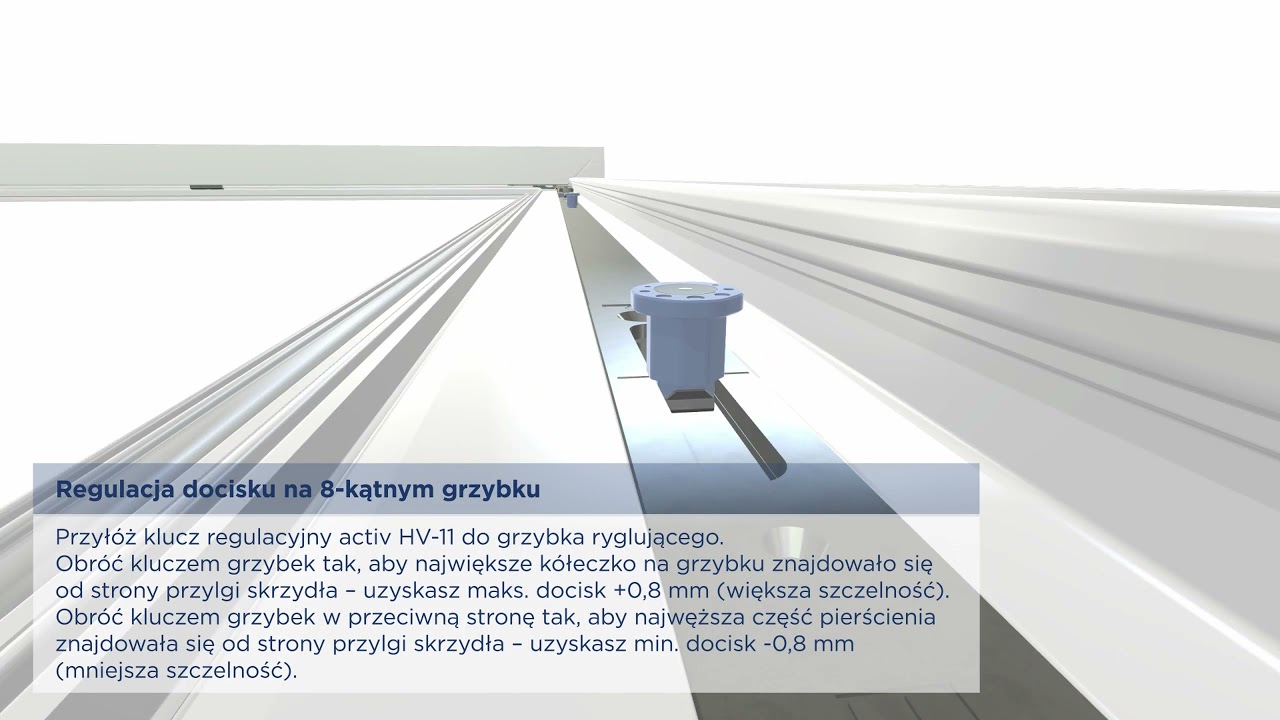 Regulacja  okucia activPilot Select — wariant do 100 kg — Instruktaż 3D