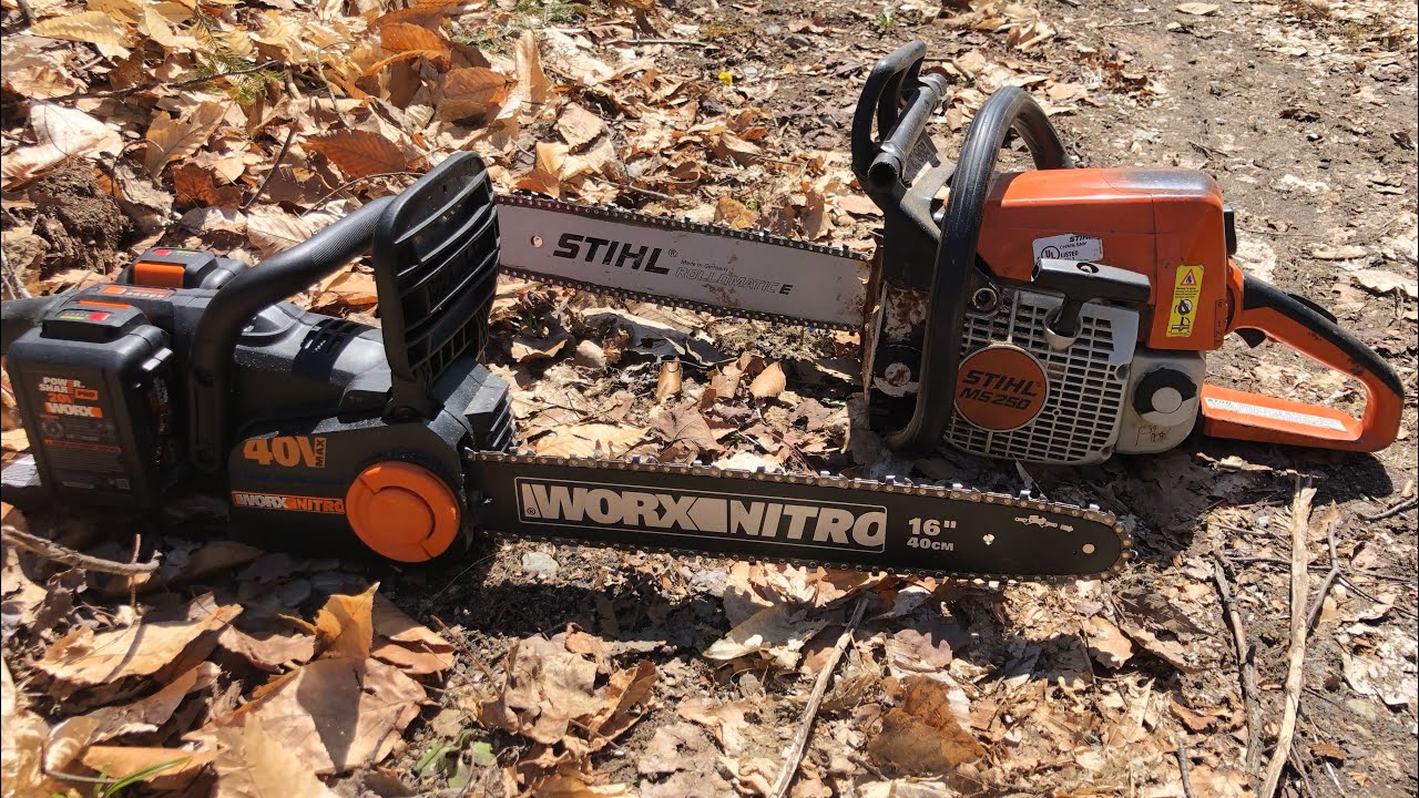 Бензопила Worx Nitro 16 дюймов против STIHL MS 250, которая лучшая ???