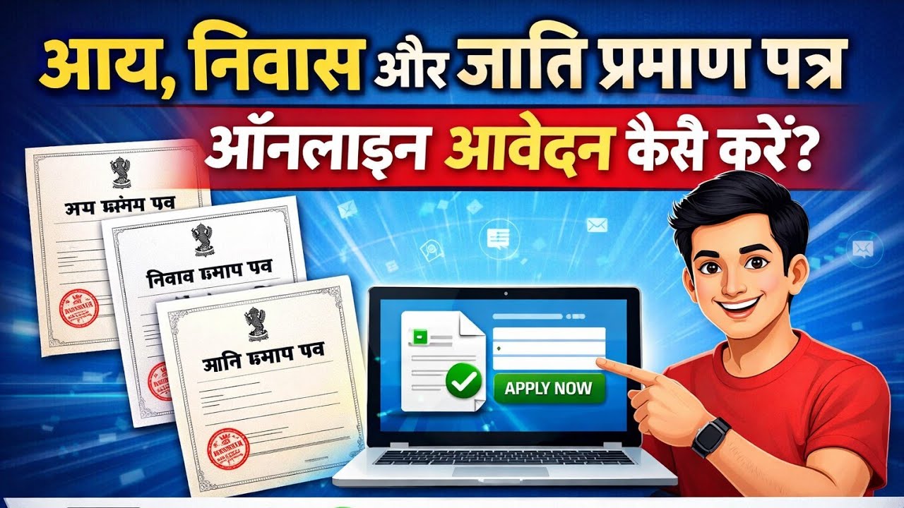 आय, निवास (डोमिसाइल) और जाति प्रमाण पत्र – ऑनलाइन आवेदन कैसे करें!#Incomecertificate#trending#😱😱