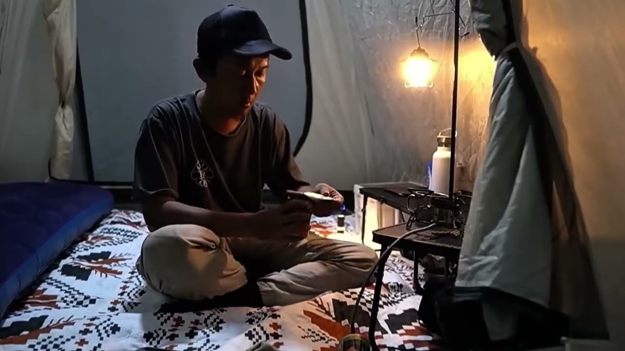 Jungle vs. Me. The rain won't stop us. ⛈️#usa #camping #newyork #rainycamping #viralvideo 