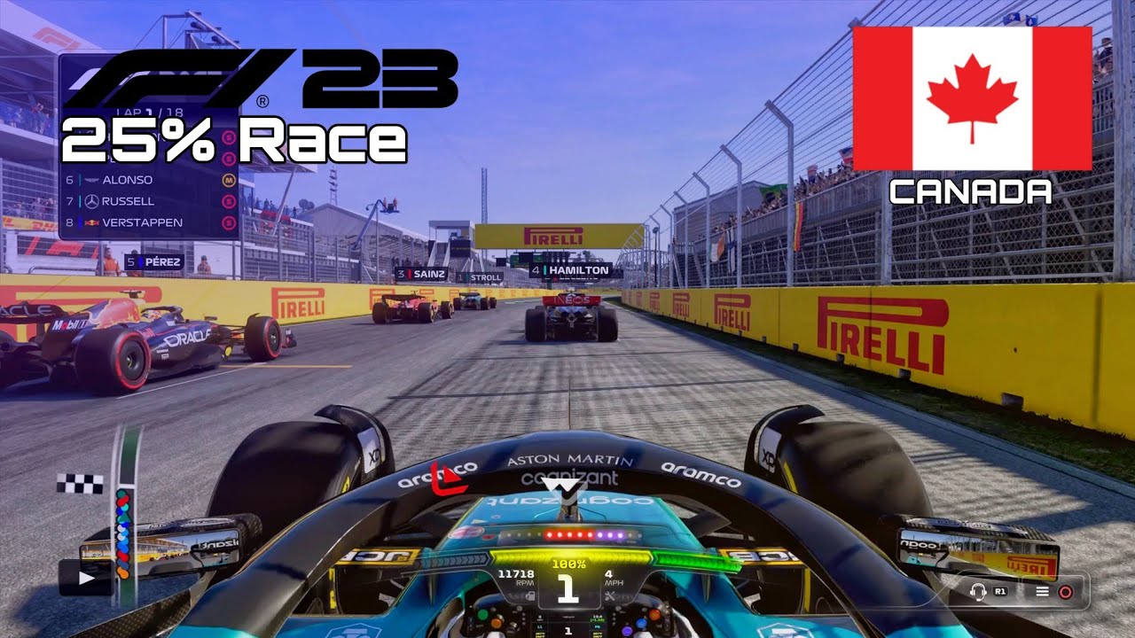 F1 2023 GAME | 25% Race Canadian - Fernando Alonso | PS4 Gameplay