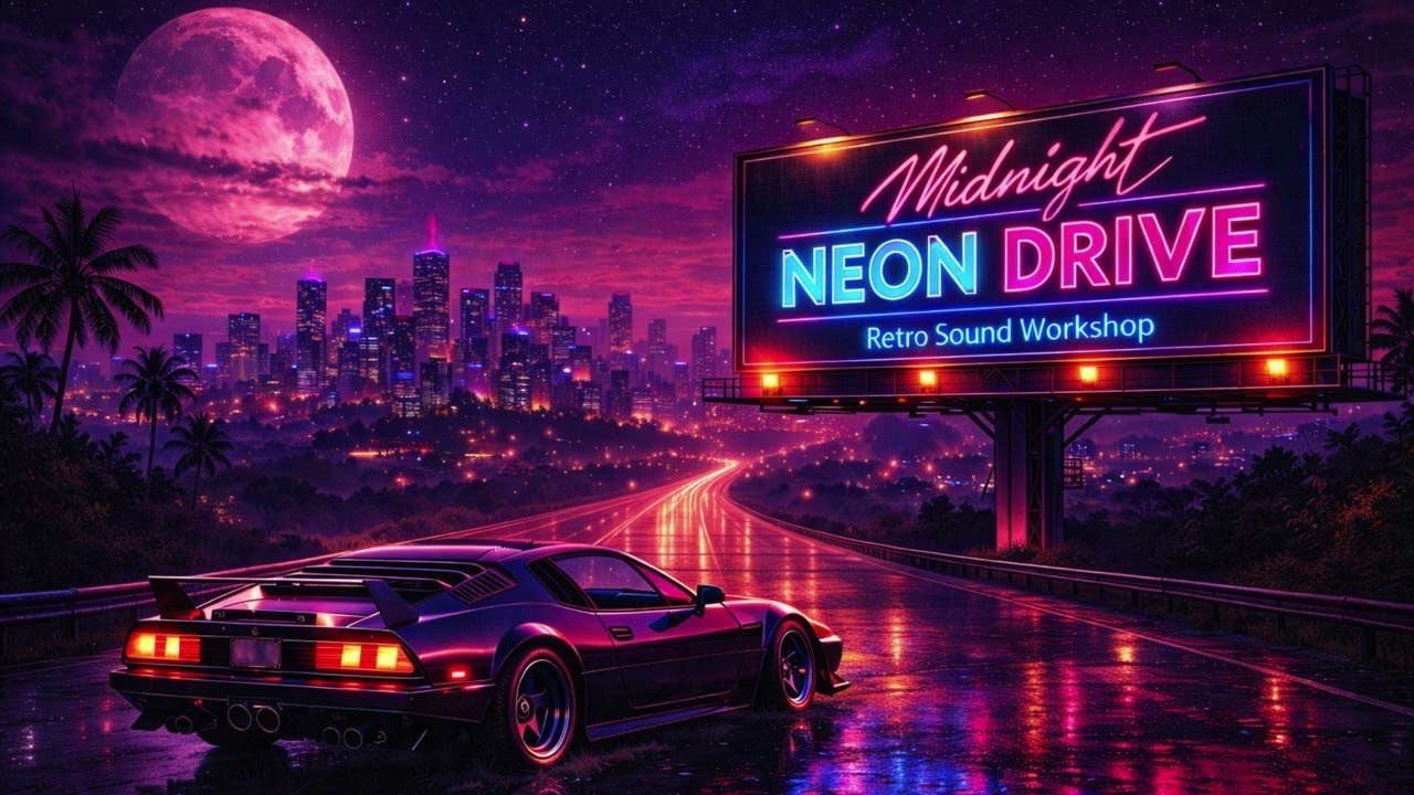 Midnight Neon Drive | 80s Retro Synthwave | Nostalgic Night Highway | No.001