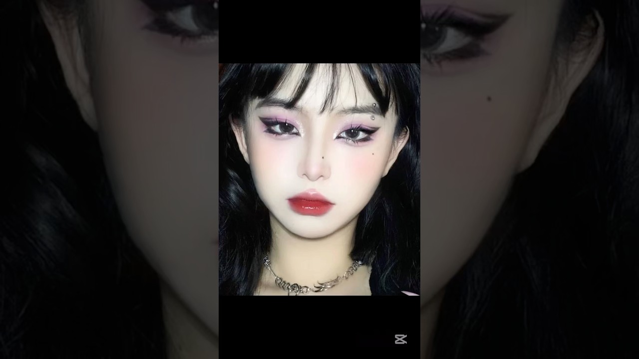 Kuromi inspired makeup ໒꒰ྀིっ˕ -｡꒱ྀི১ #grwmmakeup