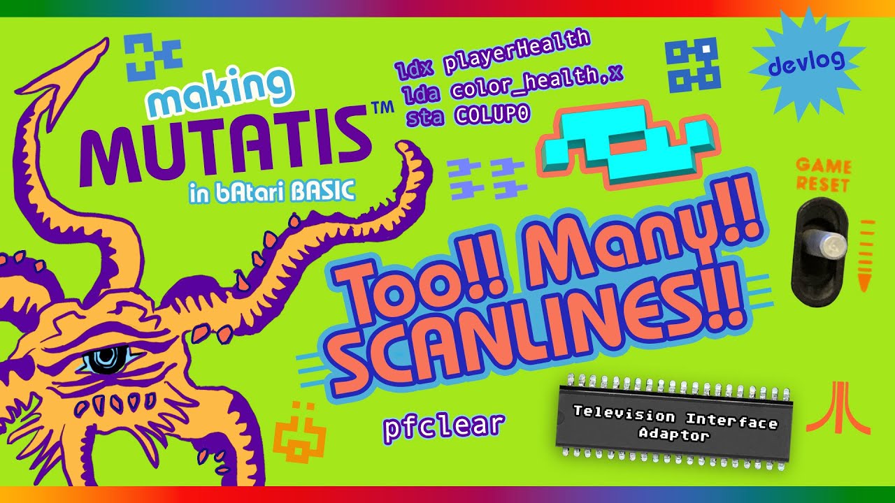 Making Mutatis // Too!! Many!! Scanlines!! // Troubleshooting My Atari 2600 Homebrew Game