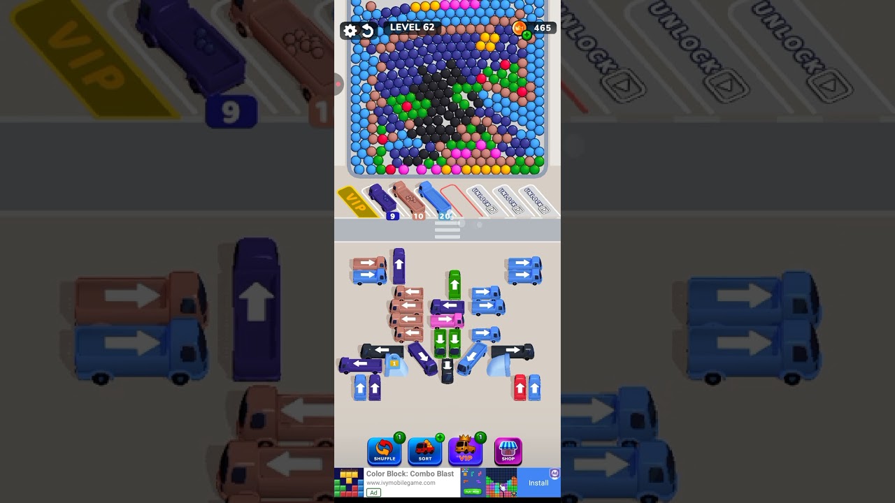 Bubble Bus 🚌: Parking Jam Puzzle Game level 62 gameplay walk-through 2026#Game#gaming