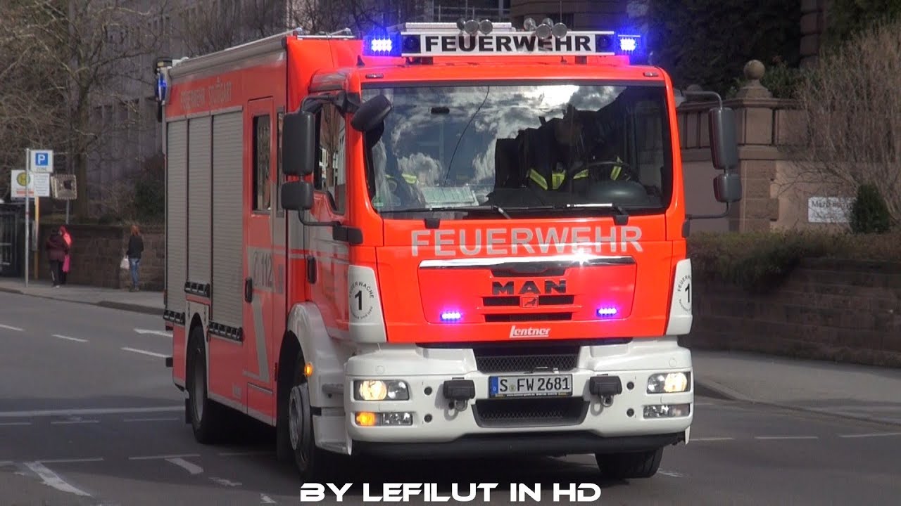 Die CITY-WACHE 1 der BF Stuttgart | HLF-A & HLF-B auf Alarmfahrten