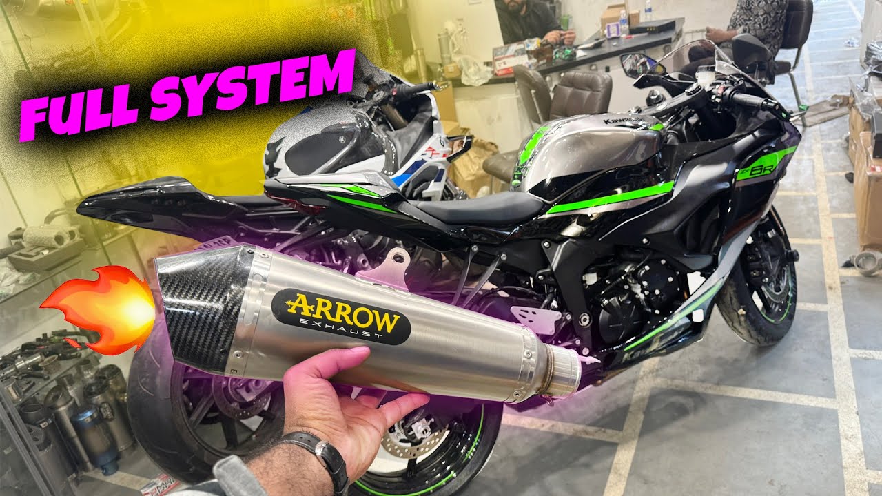 New Ninja ZX6R pe laga diya 2.7L ka Loud Exhaust!! 🔥