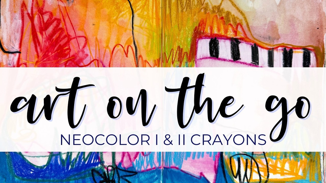 The difference between Neocolor I vs. II crayons + Making art on the go #neocolor #travelart #play