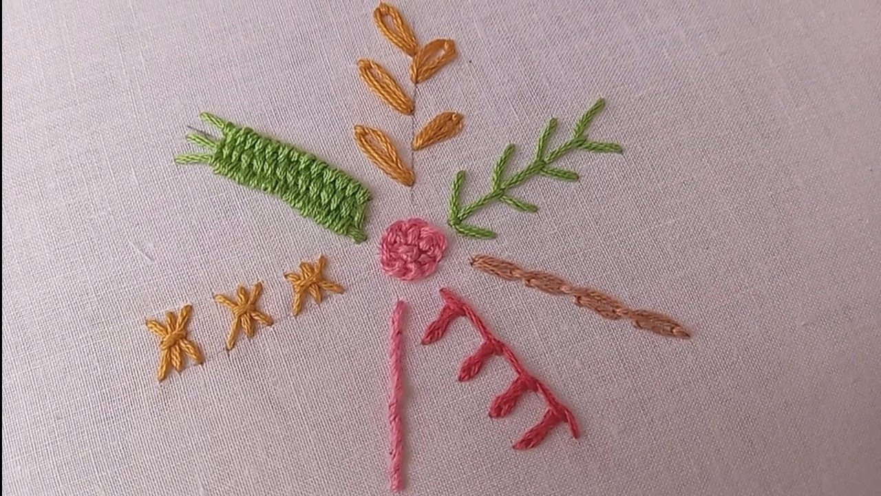 Basic & easy embroidery stitches for beginners #beginnersstitch 