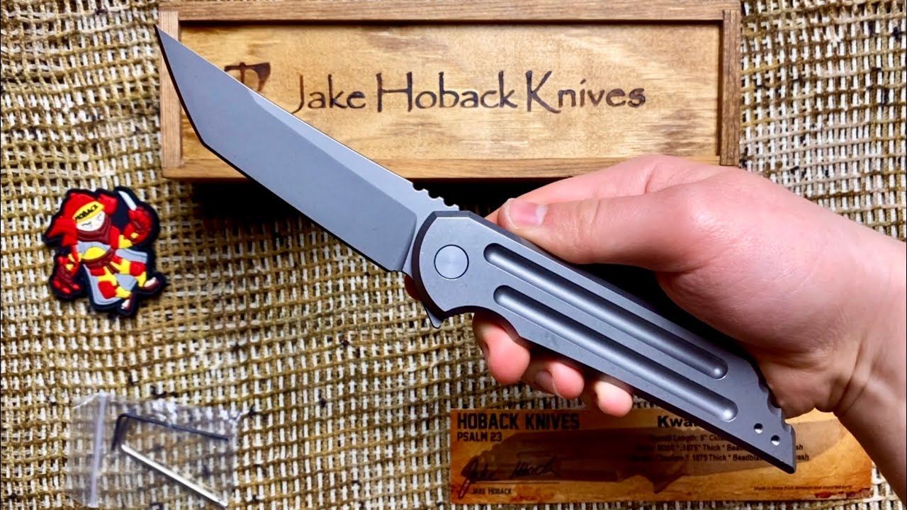 Jake Hoback Knives Kwaiback Frame Lock Knife Titanium M390